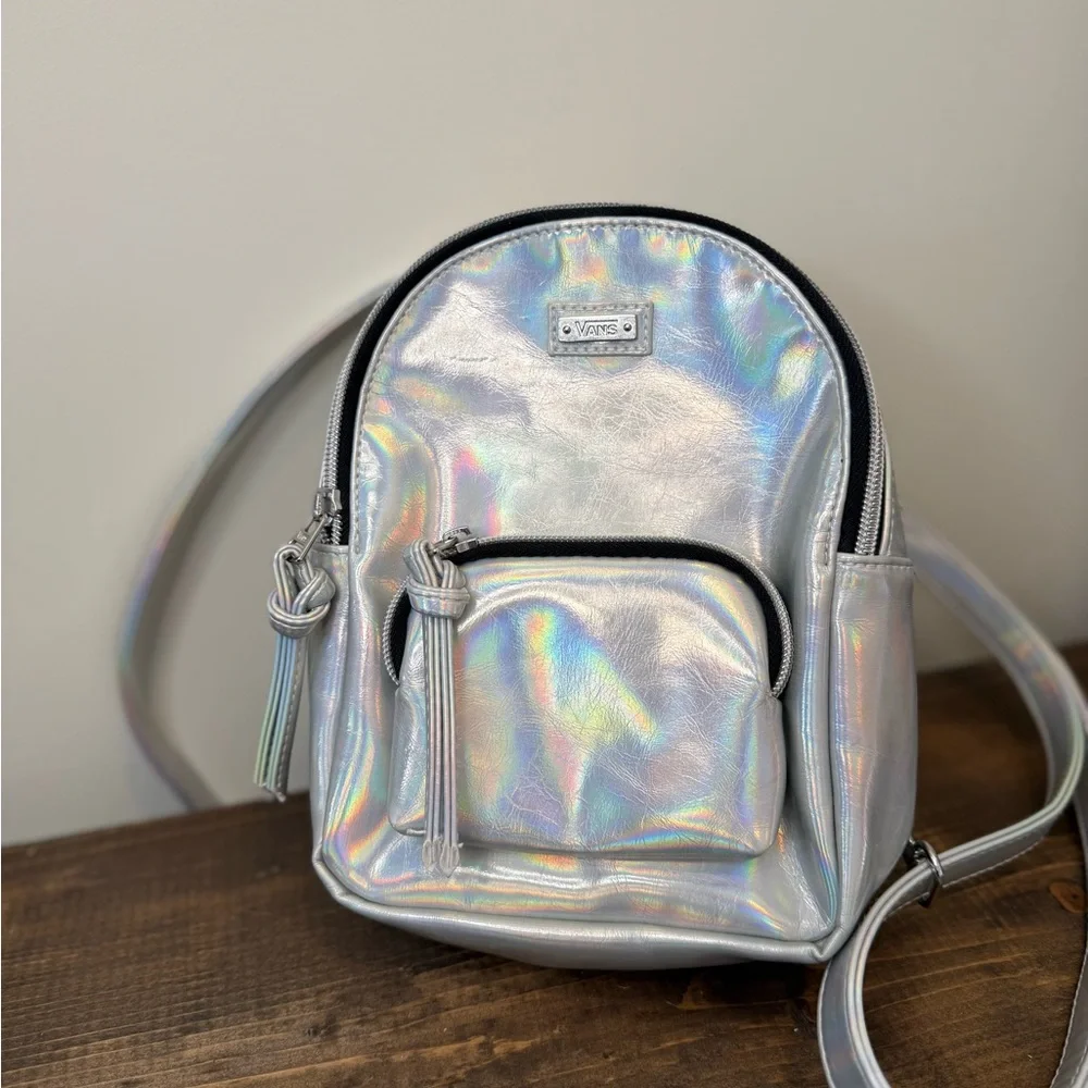 Mini Vans Iridescent/Holographic Backpack Purse | Festival/Y2K Bag